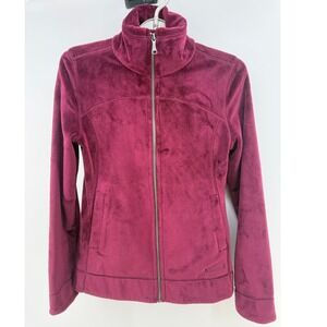 Marmot Fluffy Fleece‎ Jacket Full Zip Maroon Purple Women's Size XS